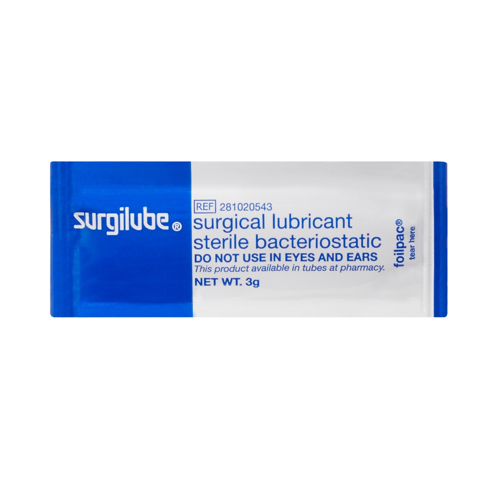 Lubricating Jelly - Carbomer free Surgilube® 3 Gram Individual Packet Sterile