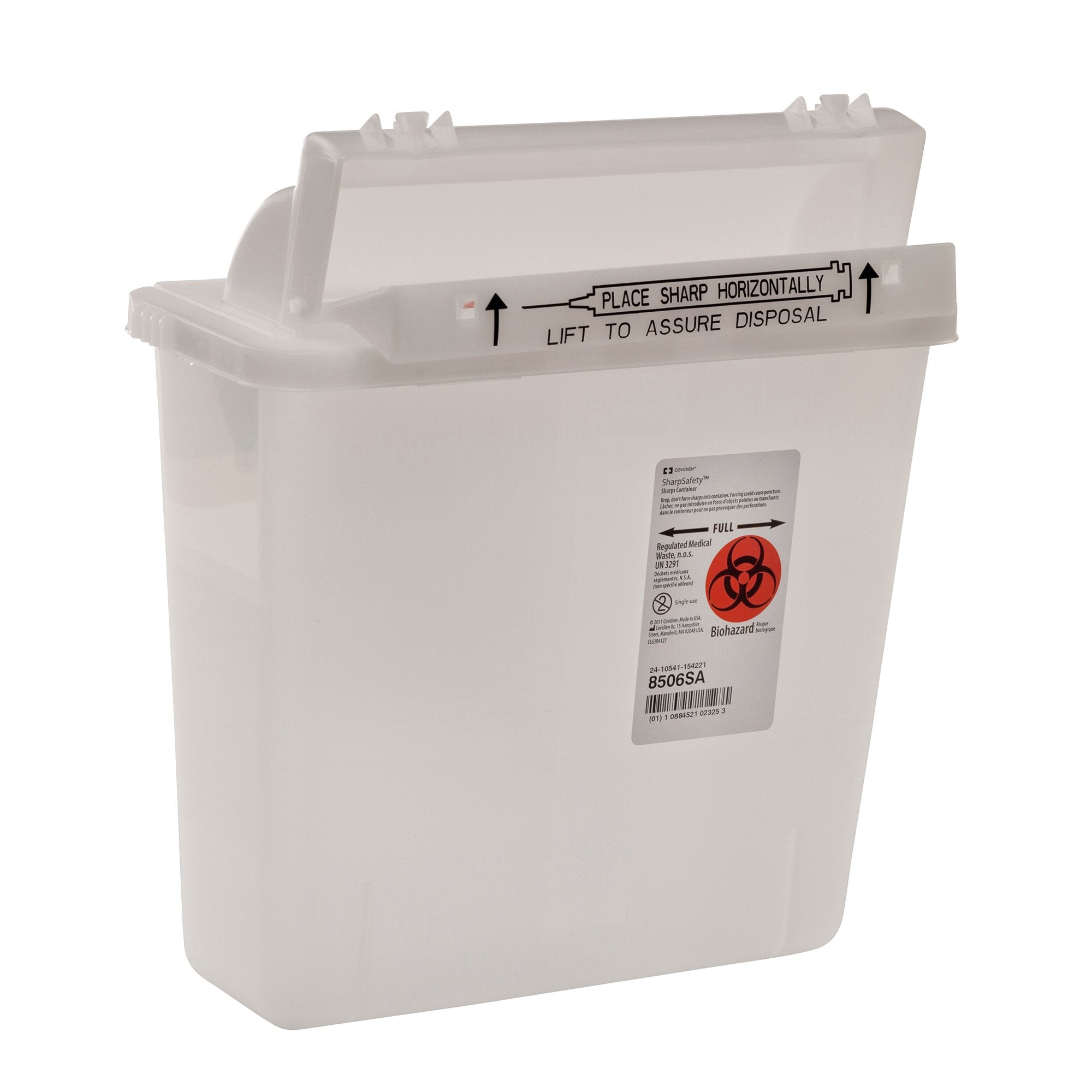 Sharps Container SharpStar™ In-Room™ Translucent Base 12-1/2 H X 10-3/4 W X 5-1/2 D Inch Horizontal Entry 1.25 Gallon