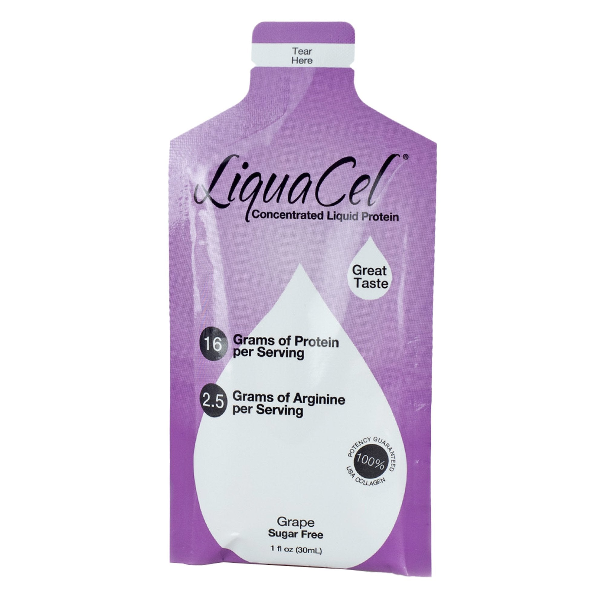 Oral Supplement LiquaCel® Grape Flavor Liquid 1 oz. Individual Packet