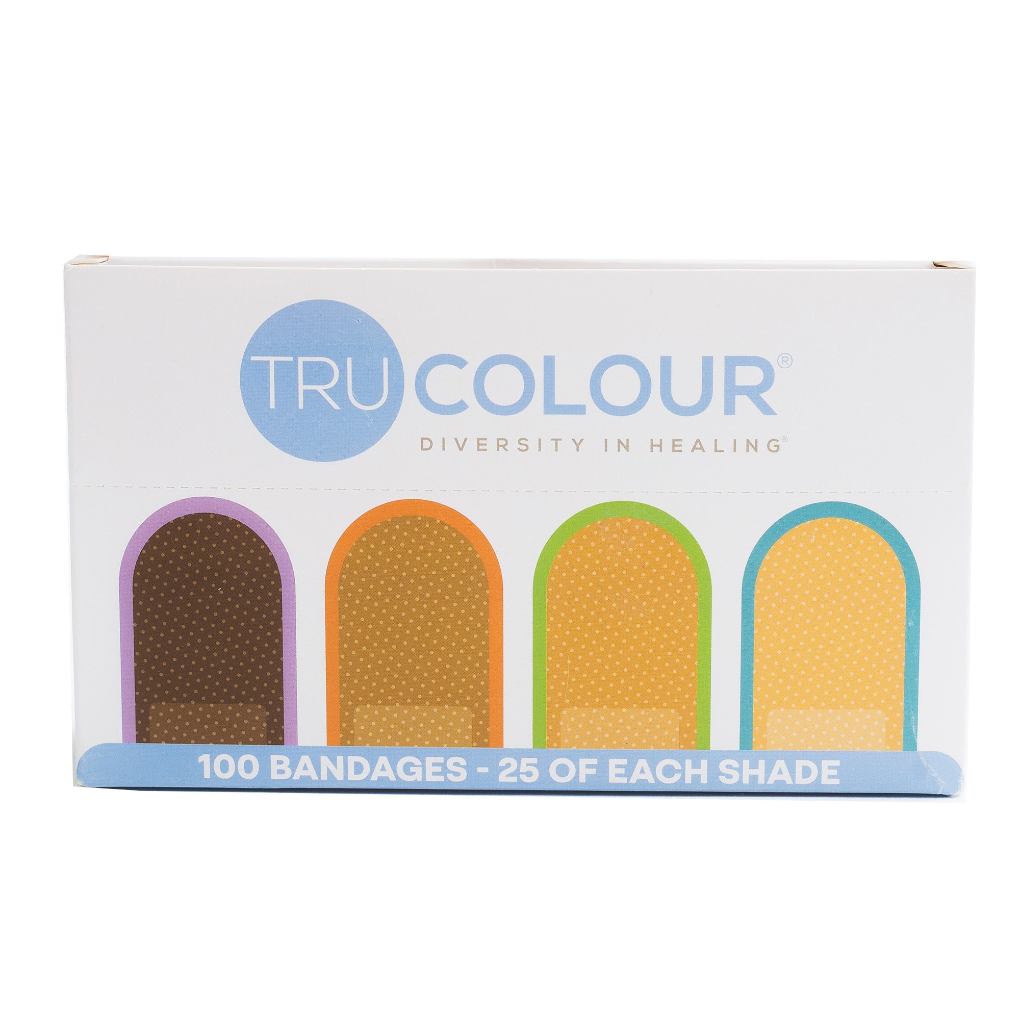 Adhesive Strip Tru-Colour® 1 X 3 Inch Fabric Rectangle Beige / Olive / Brown / Dark Brown Sterile