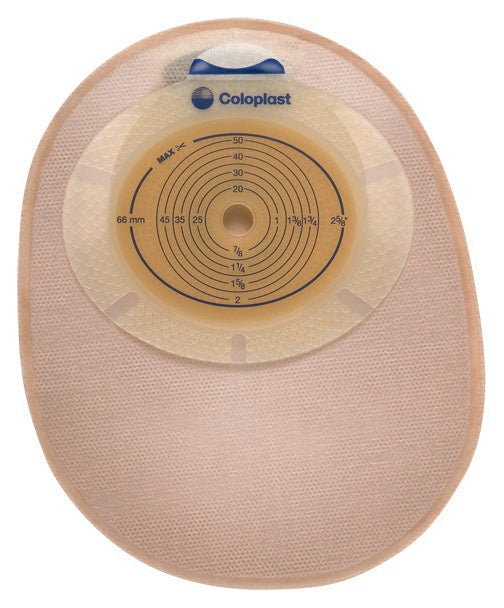 Ostomy Pouch SenSura® One-Piece System 8 Inch Length Flat, Pre-Cut 1-3/8 Inch Stoma Closed End