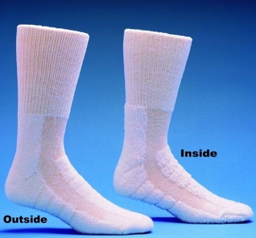 Diabetic Socks HealthDri™ Calf High Size 9-11 White Closed Toe