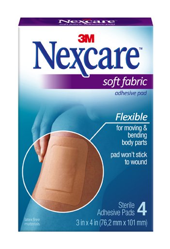 Adhesive Strip Nexcare™ 3 X 4 Inch Fabric Rectangle Tan Sterile