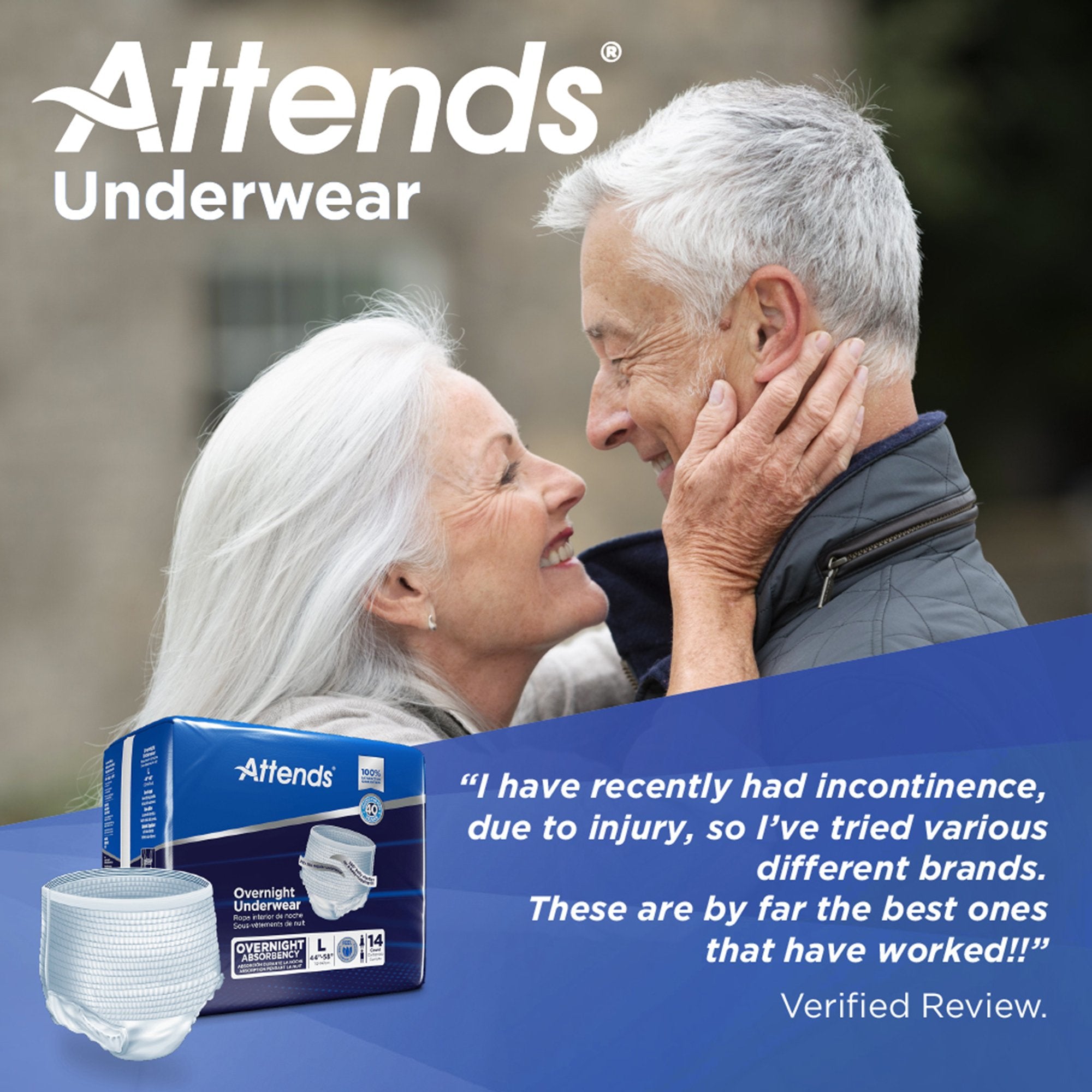 Unisex Adult Absorbent Underwear Attends® Overnight Pull On with Tear Away Seams Large Disposable Heavy Absorbency