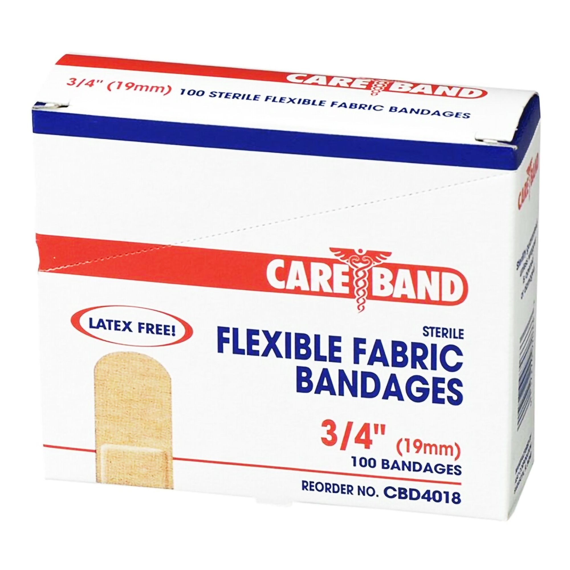 Adhesive Strip Careband™ 3/4 X 3 Inch Fabric Rectangle Tan Sterile