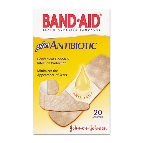 Adhesive Strip Band-Aid® with Neosporin® 3/4 X 3 Inch / 1 X 3 Inch Plastic s/b Plastic / Neosporin Rectangle Tan Sterile