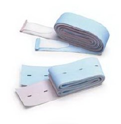Fetal Monitor Belt Disposable, 2 X 48 Inch Elastic White Mesh Style, 1-1/2 X 42 Inch, with 1 X 3 Inch Rounded Ends Hook-and-Loop Style, 2-3/8 X 48 Inch, with Buttonholes Every 1/2 Inch