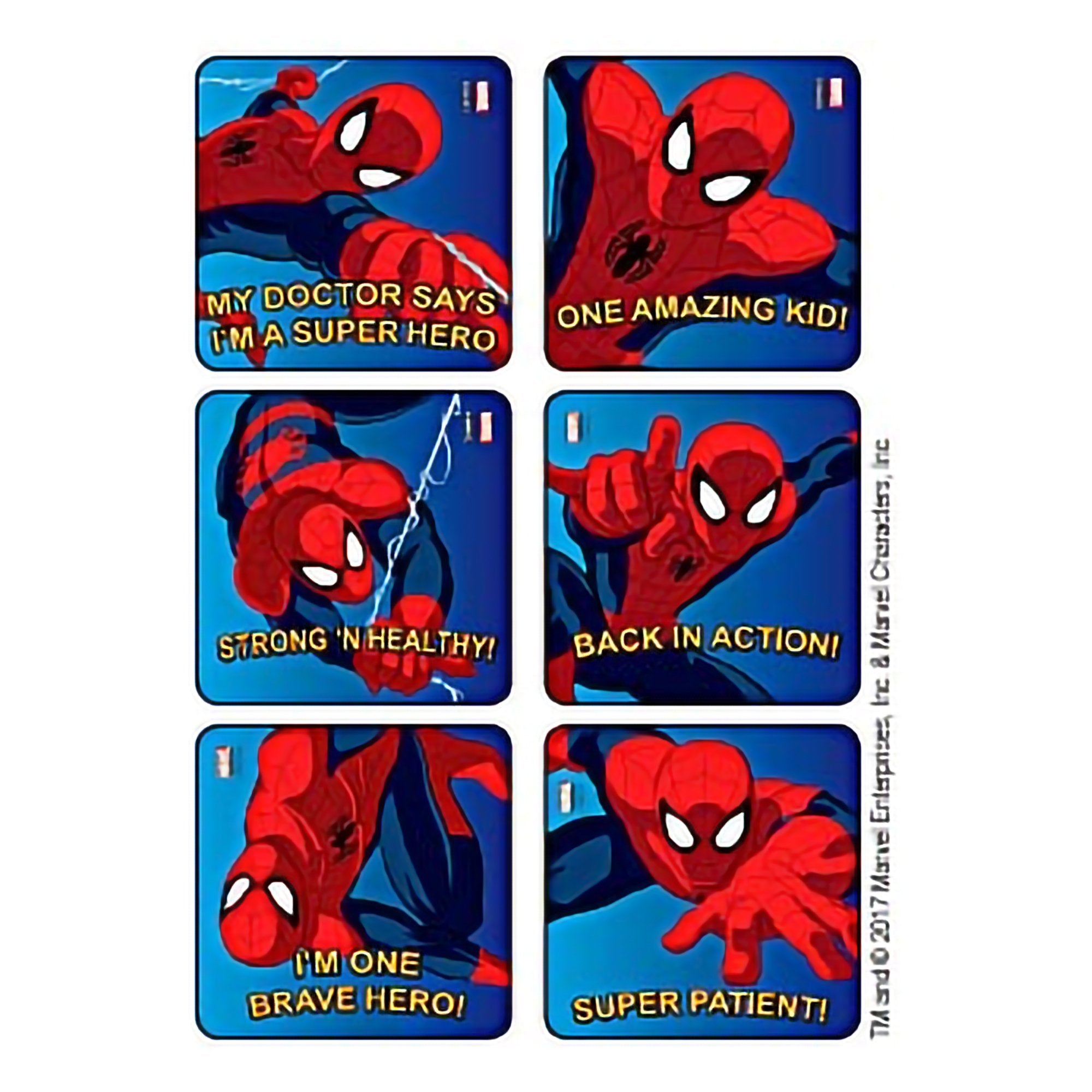 Kids Love Stickers® 90 per Roll Spider-Man Strong n Healthy Sticker 2-1/2 Inch