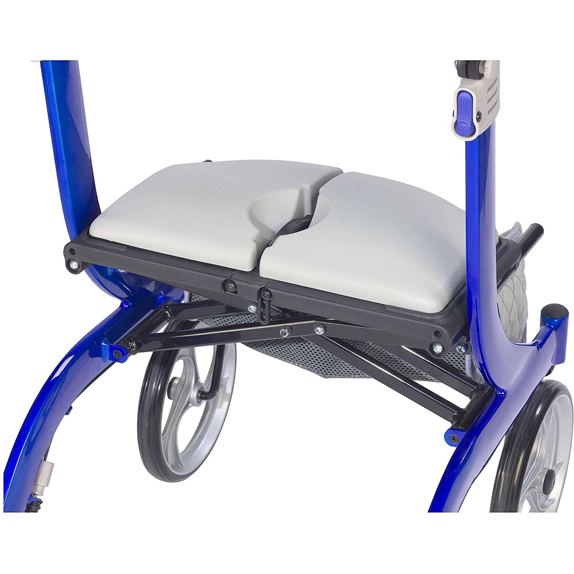 4 Wheel Rollator drive™ Nitro DLX Blue Adjustable Height / Lightweight / Folding Aluminum Frame