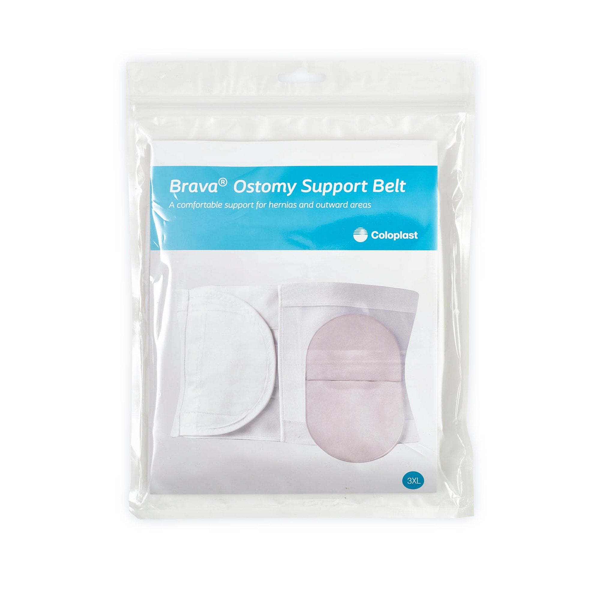 Ostomy Support Belt Brava® 3X-Large, 45 to 51 Inch Waist, White