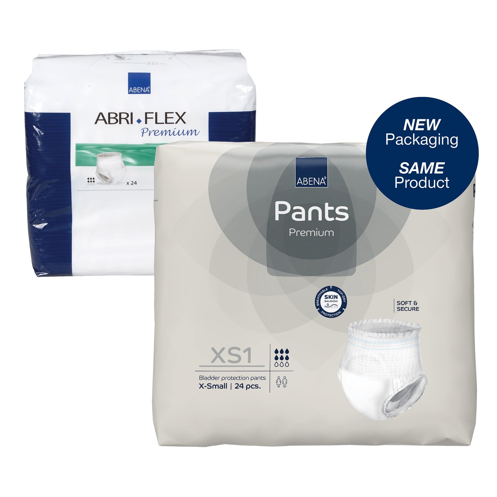 Unisex Adult Absorbent Underwear Abena® Premium Pants XS1 Pull On with Tear Away Seams X-Small Disposable Moderate Absorbency