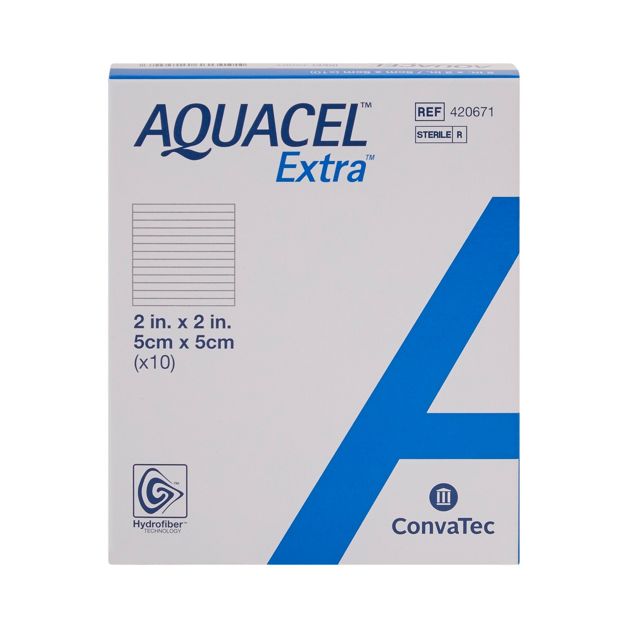 Hydrofiber Dressing Aquacel® Extra™ 2 X 2 Inch Square