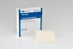 Foam Dressing Kendall™ Border Foam Gentle Adhesion 7-1/2 X 7-1/2 Inch With Border Film Backing Silicone Adhesive Square Sterile