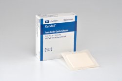Foam Dressing Kendall™ Border Foam Gentle Adhesion 5-1/2 X 5-1/2 Inch With Border Film Backing Silicone Adhesive Square Sterile