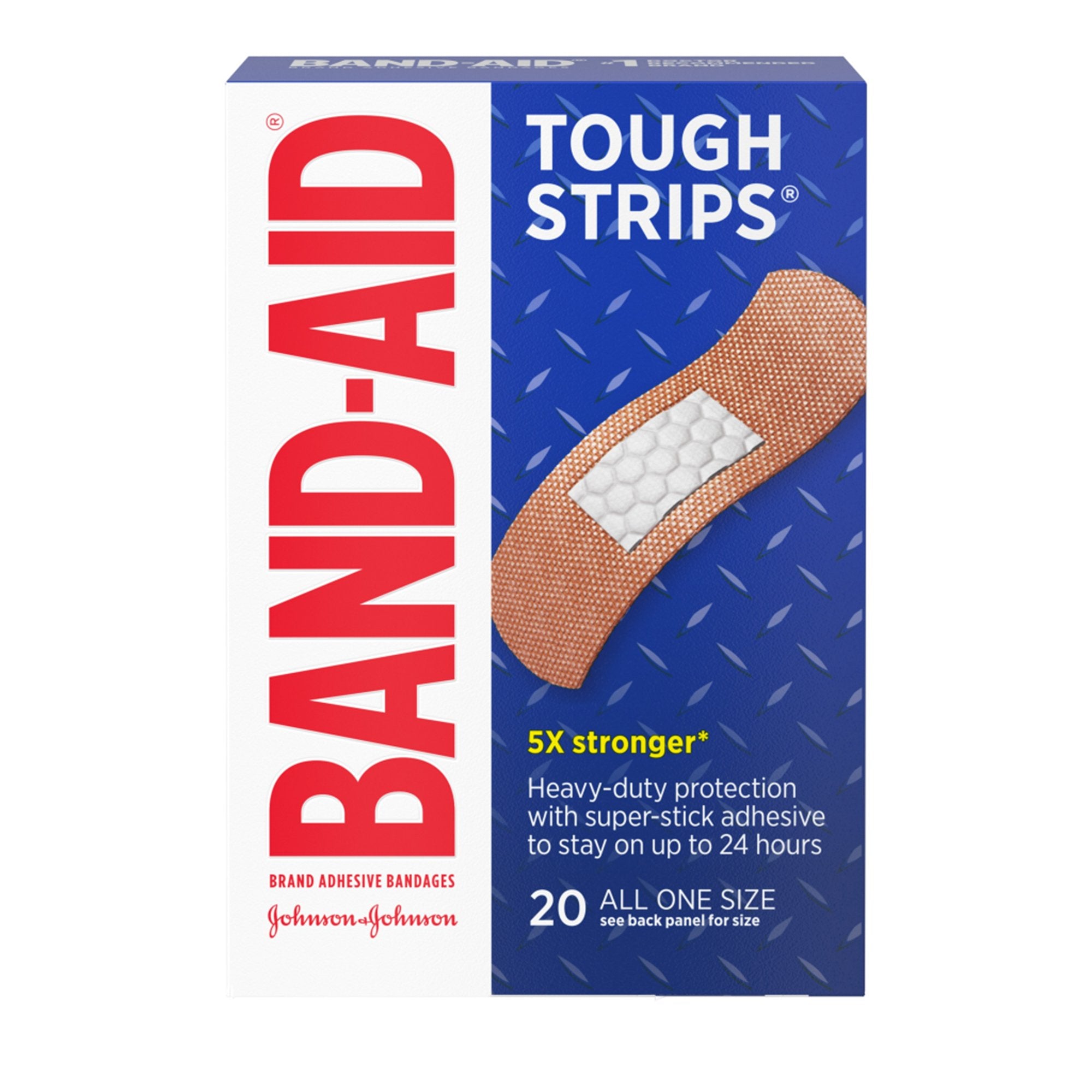 Adhesive Strip Band-Aid® Tough Strips™ 1 X 3-1/4 Inch Fabric Rectangle Tan Sterile