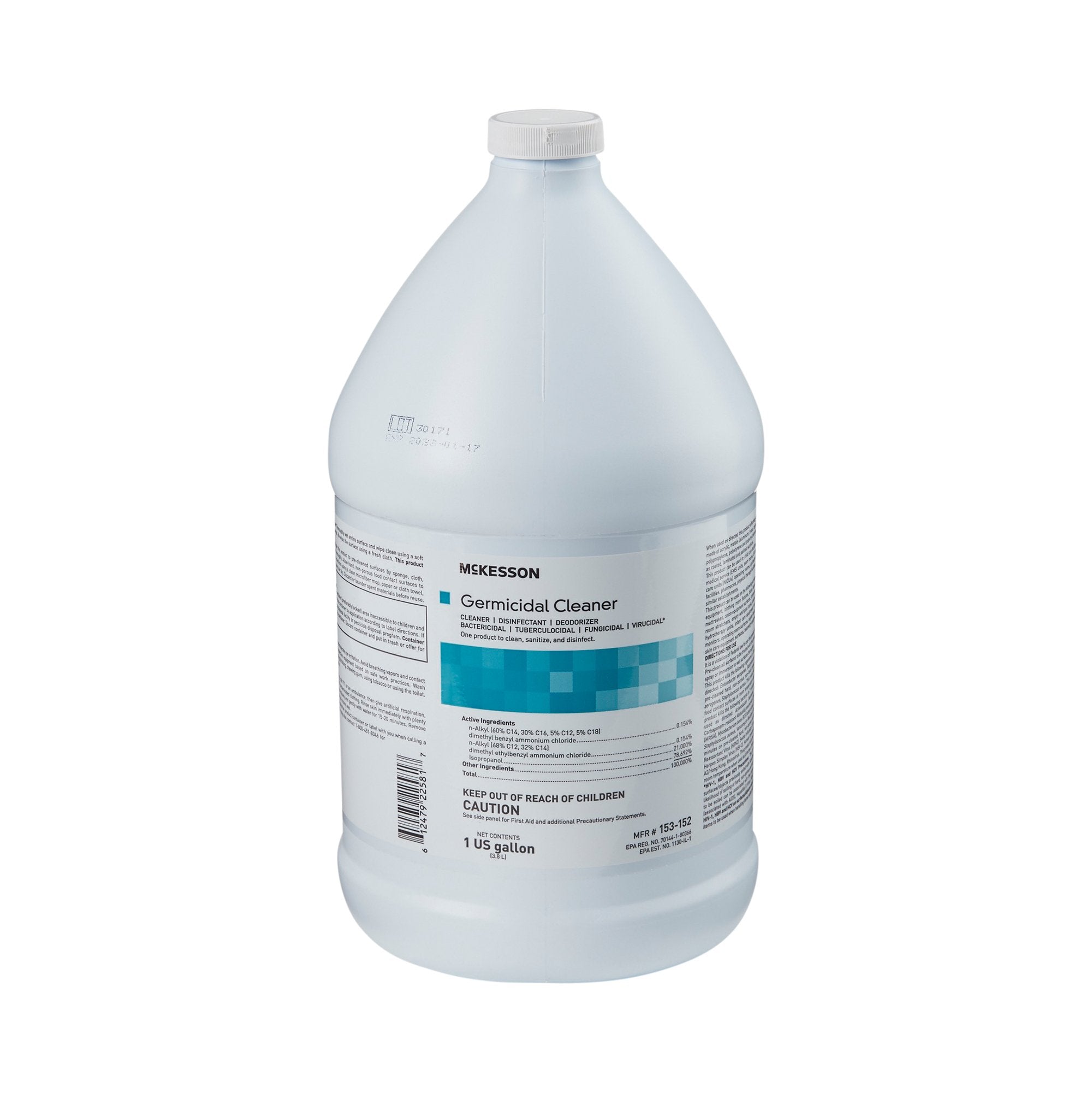 McKesson Surface Disinfectant Cleaner Alcohol Based Manual Pour Liquid 1 gal. Jug Alcohol Scent NonSterile