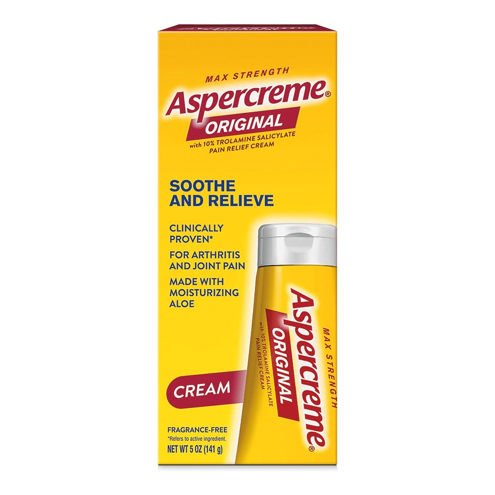 Topical Pain Relief Aspercreme® Max Strength 10% Strength Trolamine Salicylate Cream 5 oz.