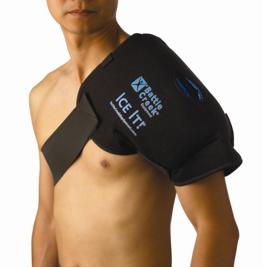Cold Pack with Wrap Ice It!® MaxCOMFORT™ System Shoulder 13 X 16 Inch Fabric / Foam / Vinyl / Gel Reusable