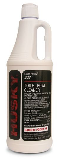 Super Husky® Toilet Bowl Cleaner Acid Based Manual Pour Liquid 32 oz. Bottle Pungent Scent NonSterile