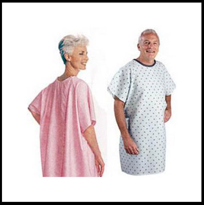 Patient Exam Gown Snap Wrap™ One Size Fits Most Yellow Floral Print Reusable