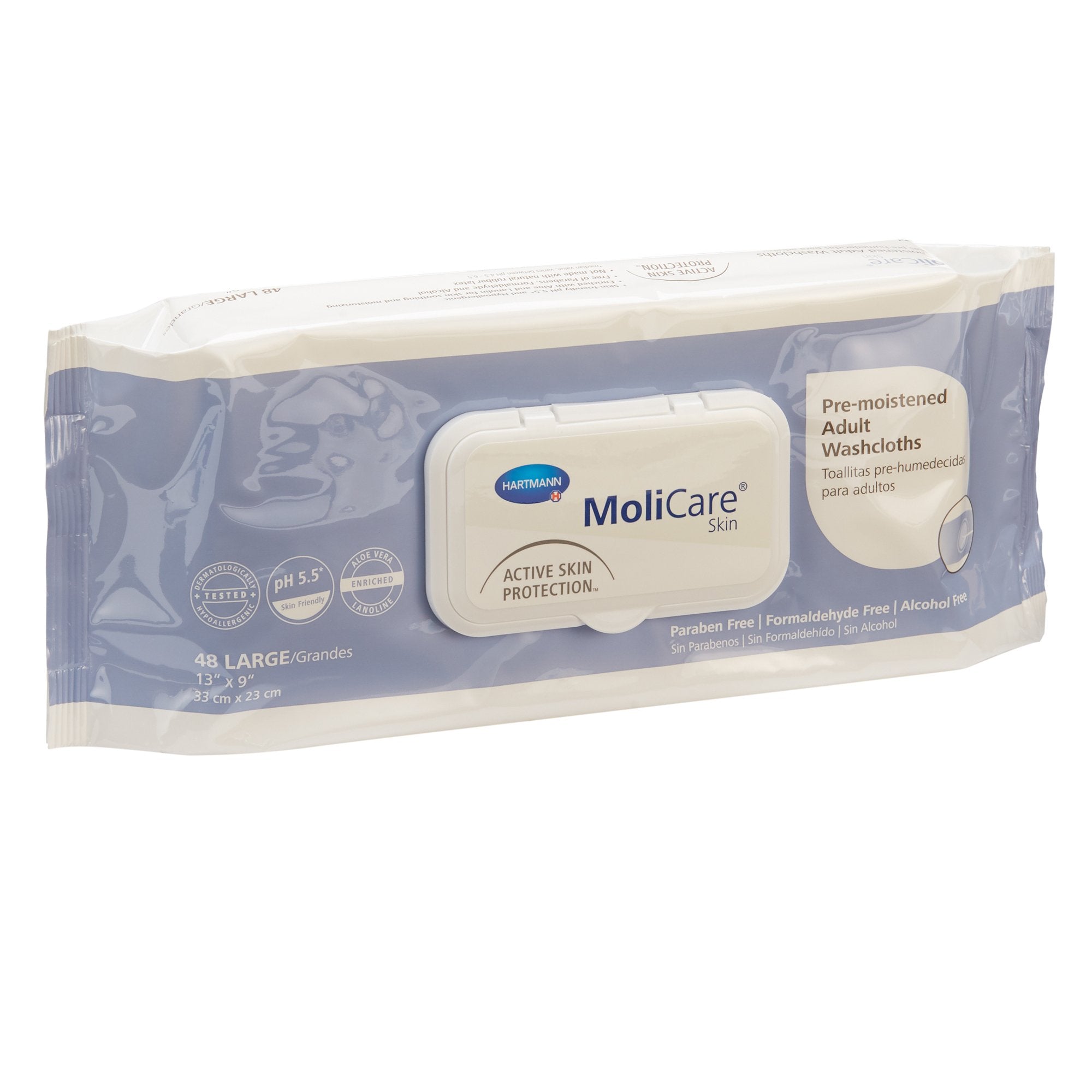 Personal Cleansing Wipe MoliCare® Skin Soft Pack Scented 50 Count