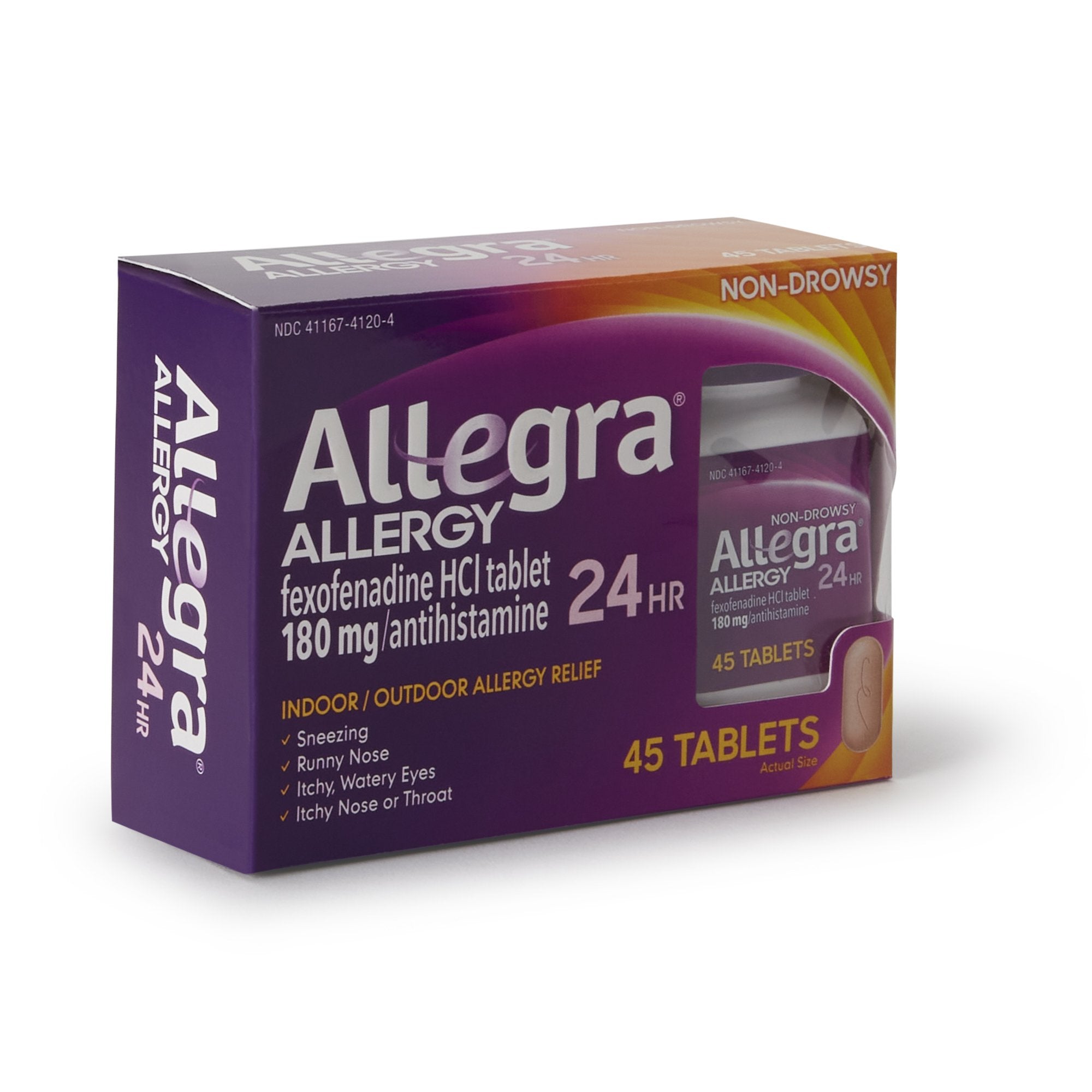 Allergy Relief Allegra® 180 mg Strength Tablet 45 per Box