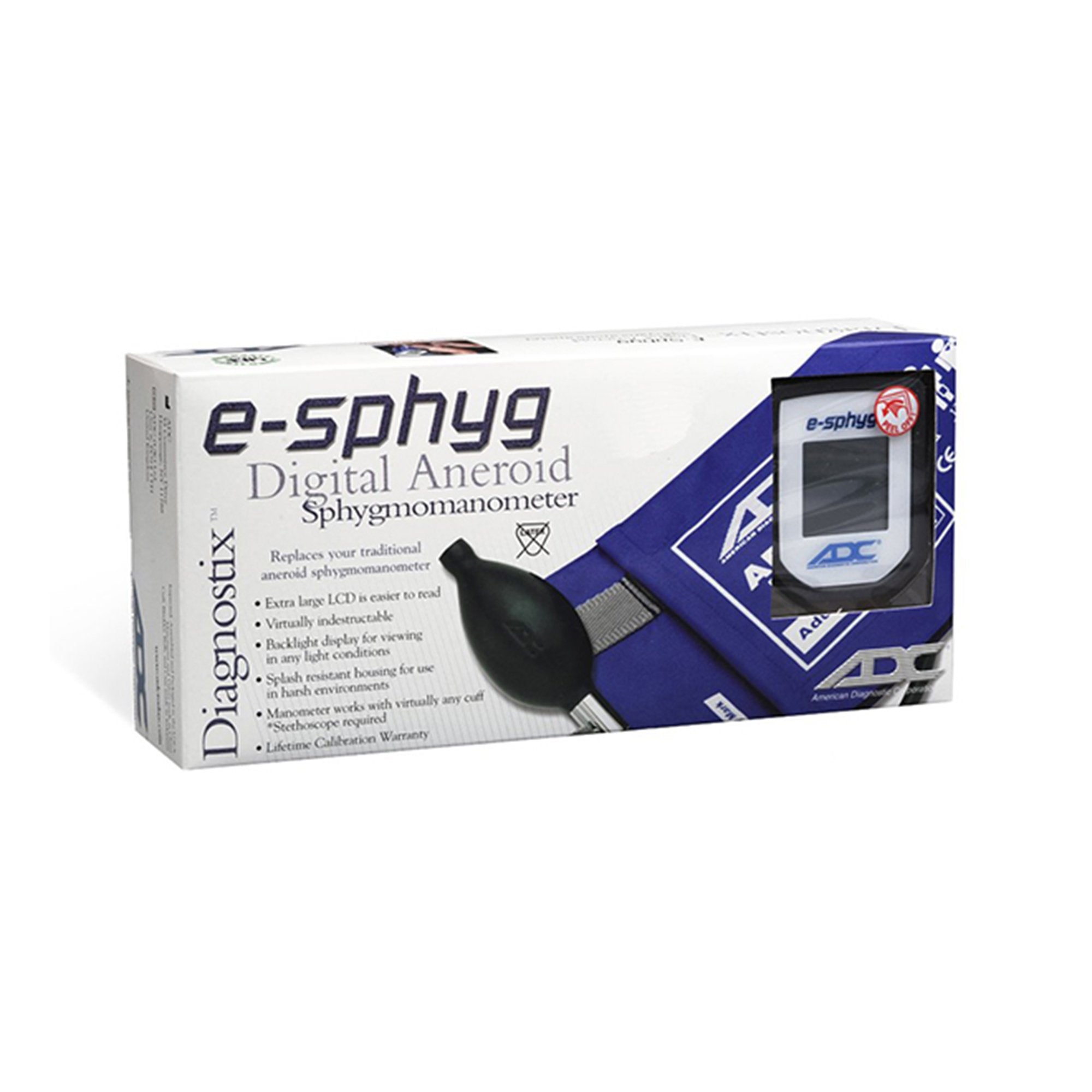 Manual Digital Blood Pressure Monitor E-sphyg™ Pediatric Cuff Nylon 13 - 19.5 cm Pocket Aneroid