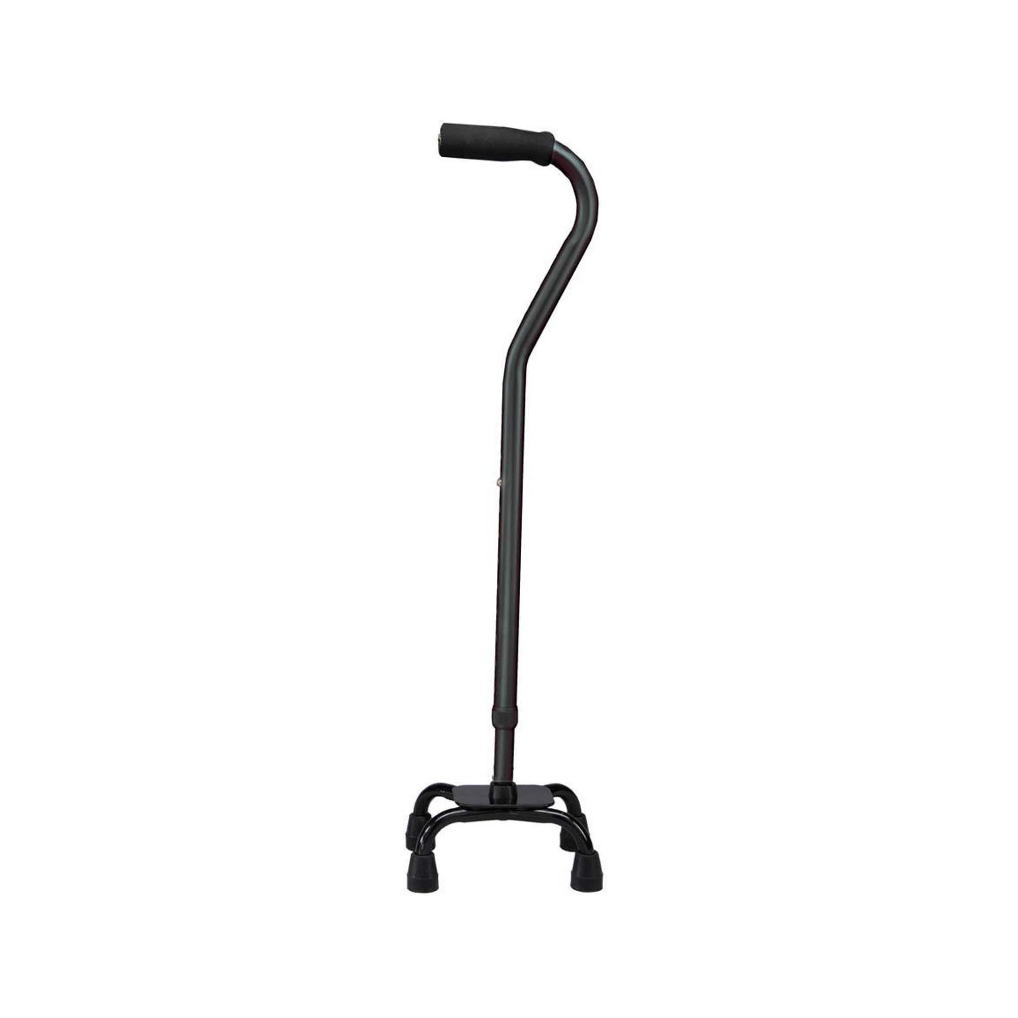 Small Base Quad Cane Carex® Aluminum 28 to 37 Inch Height Black