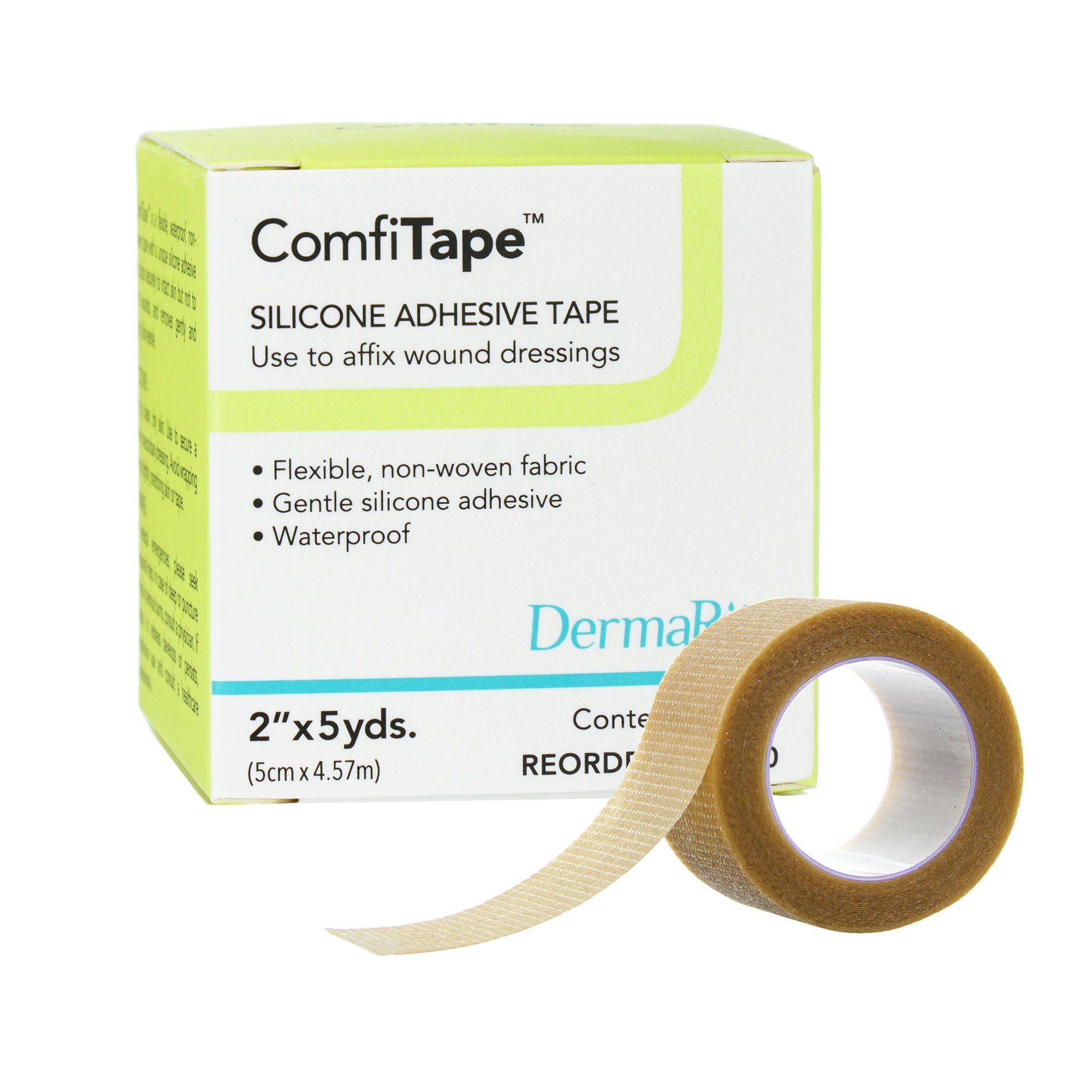 Waterproof Medical Tape ComfiTape™ Tan 2 Inch X 5 Yard Nonwoven / Silicone NonSterile
