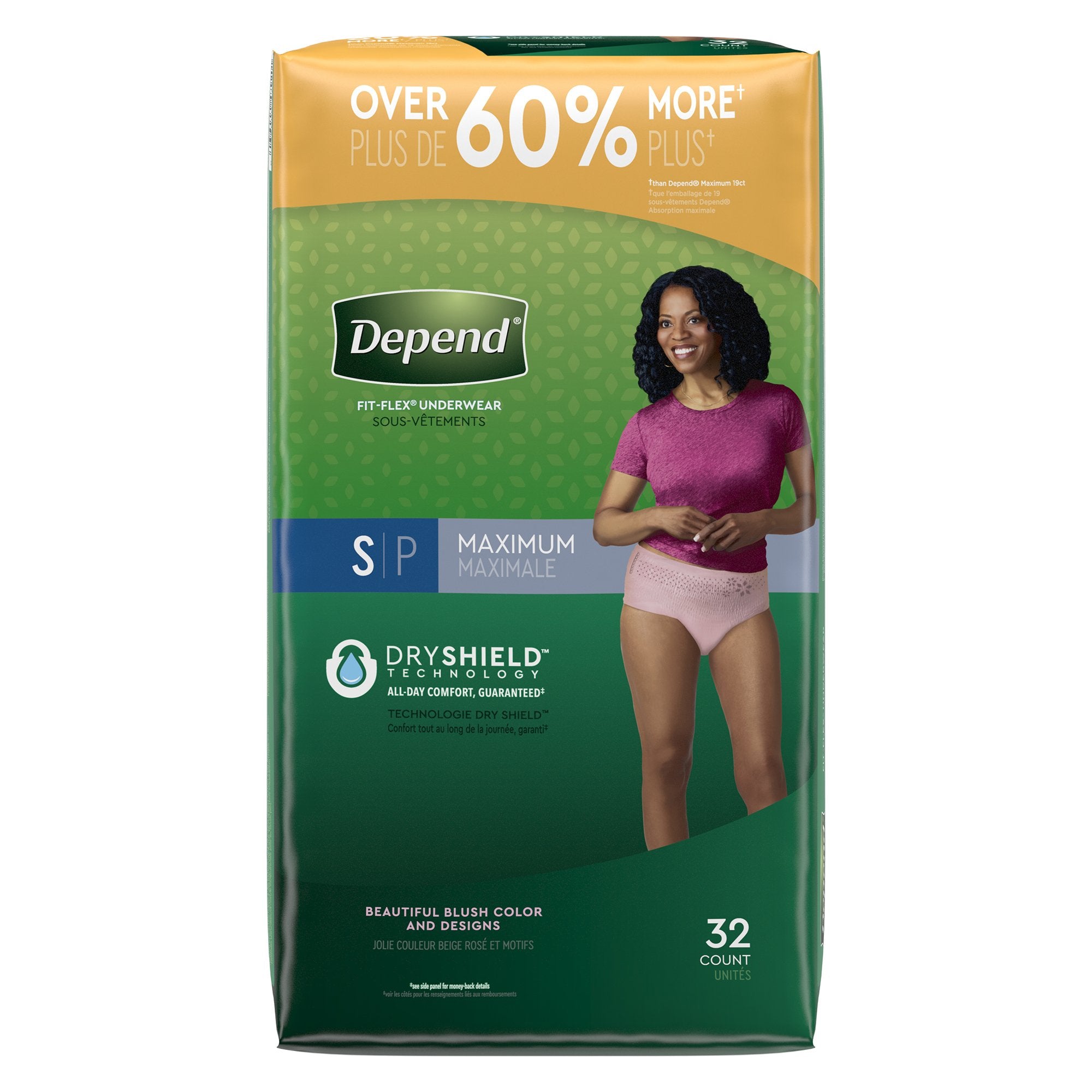 Female Adult Absorbent Underwear Depend® FIT-FLEX® Pull On with Tear Away Seams Small Disposable Heavy Absorbency