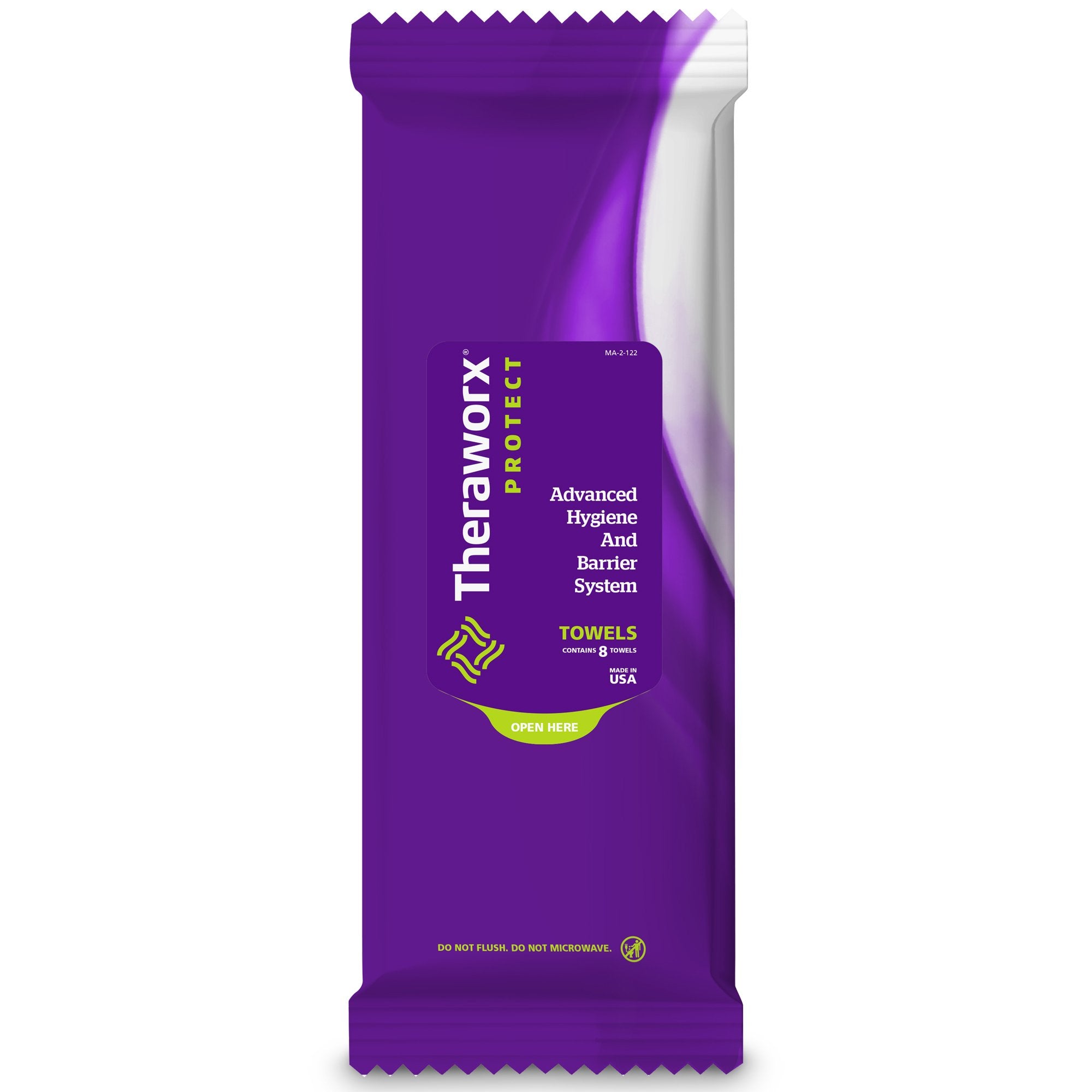 Personal Hygiene Barrier Wipe Theraworx® Protect Advanced Hygiene Barrier System Soft Pack Lavender Scent 8 Count