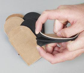 AliMed® Adjustable Heel Lift Small Leather / Rubber Beige / Black