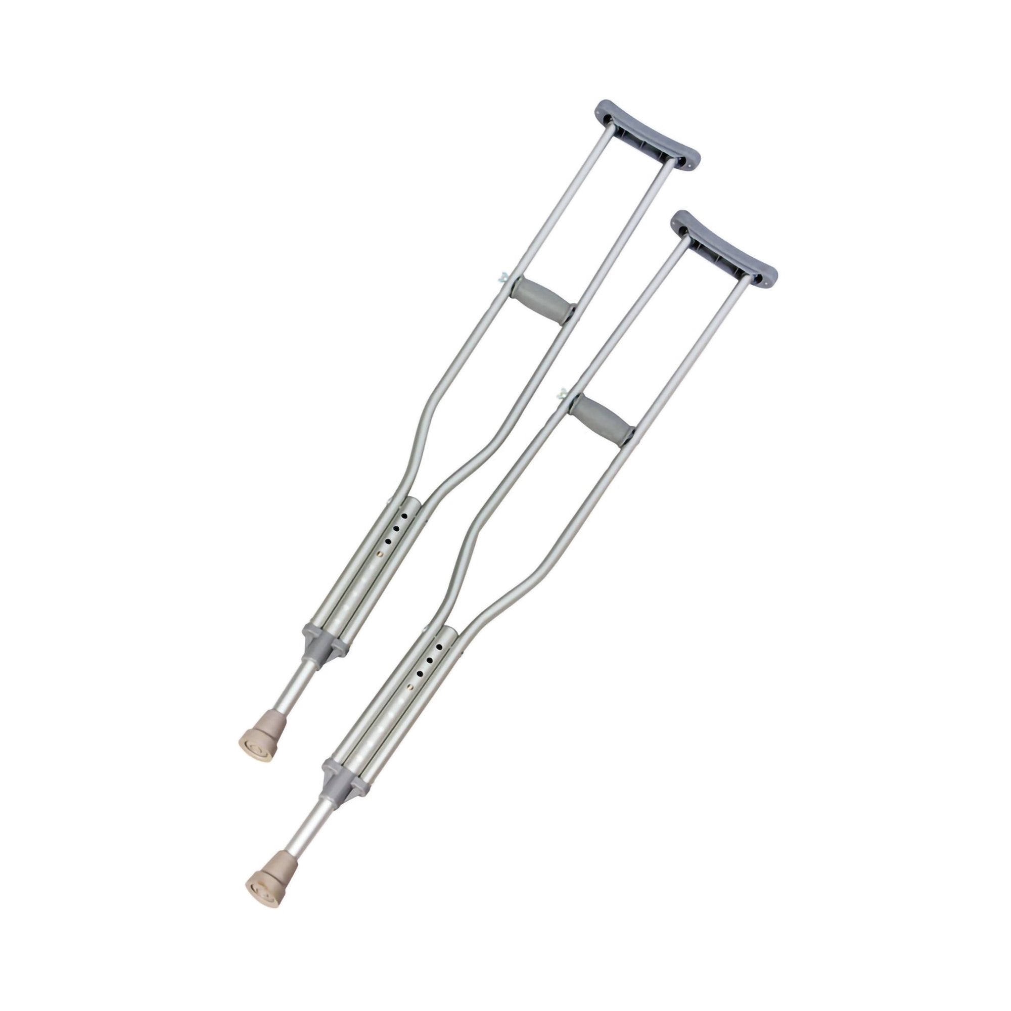 Underarm Crutches PremierPro™ Aluminum Frame Adult 300 lbs. Weight Capacity 45 to 53 Inch Crutch Height Push Button Adjustment