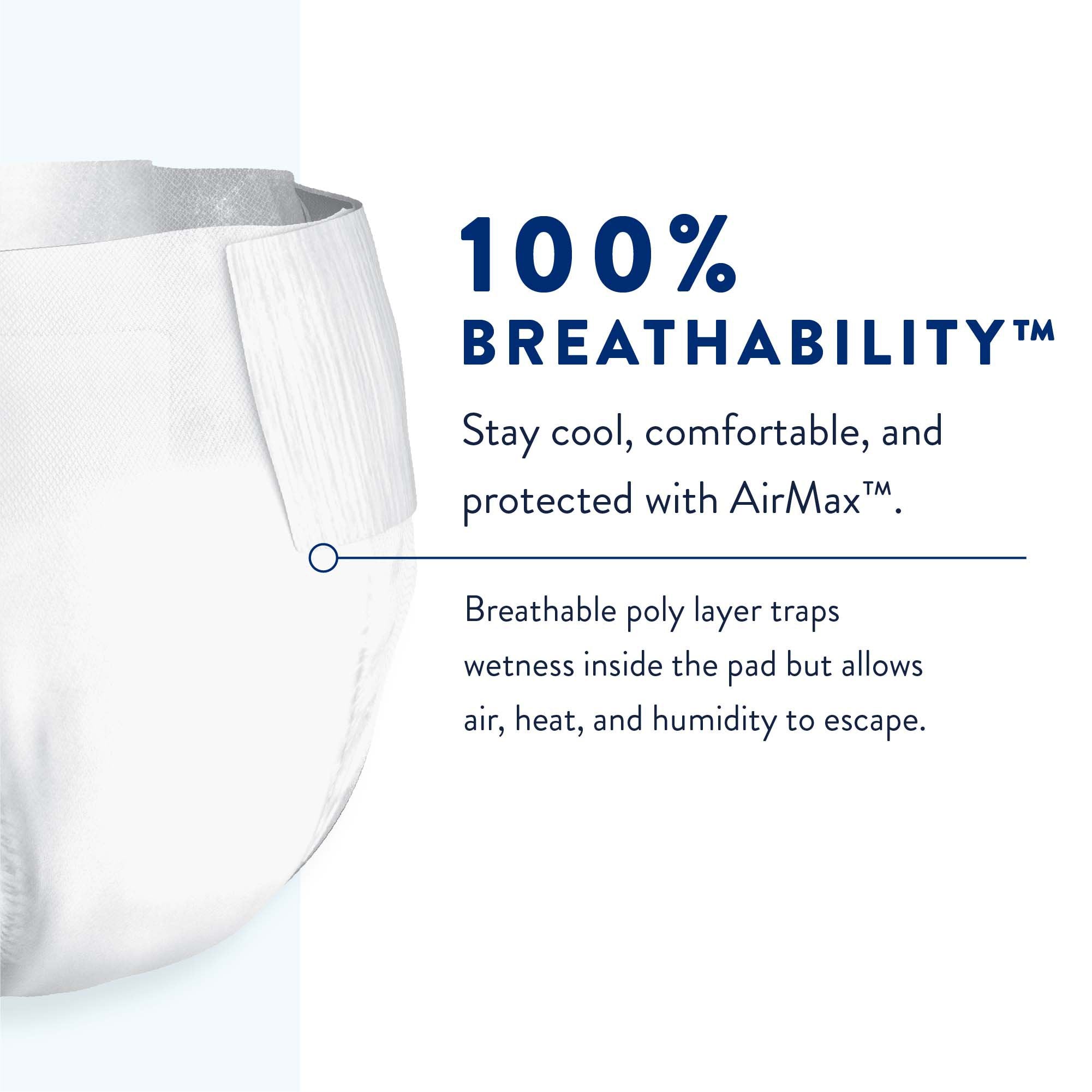 Unisex Adult Incontinence Brief Prevail Air™ Overnight Size 3 Disposable Heavy Absorbency
