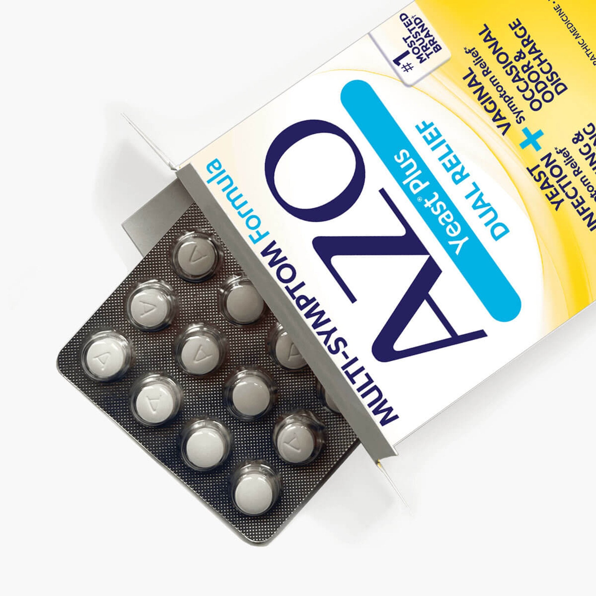 Vaginal Antifungal Azo Yeast® Plus Tablet 60 per Bottle Box
