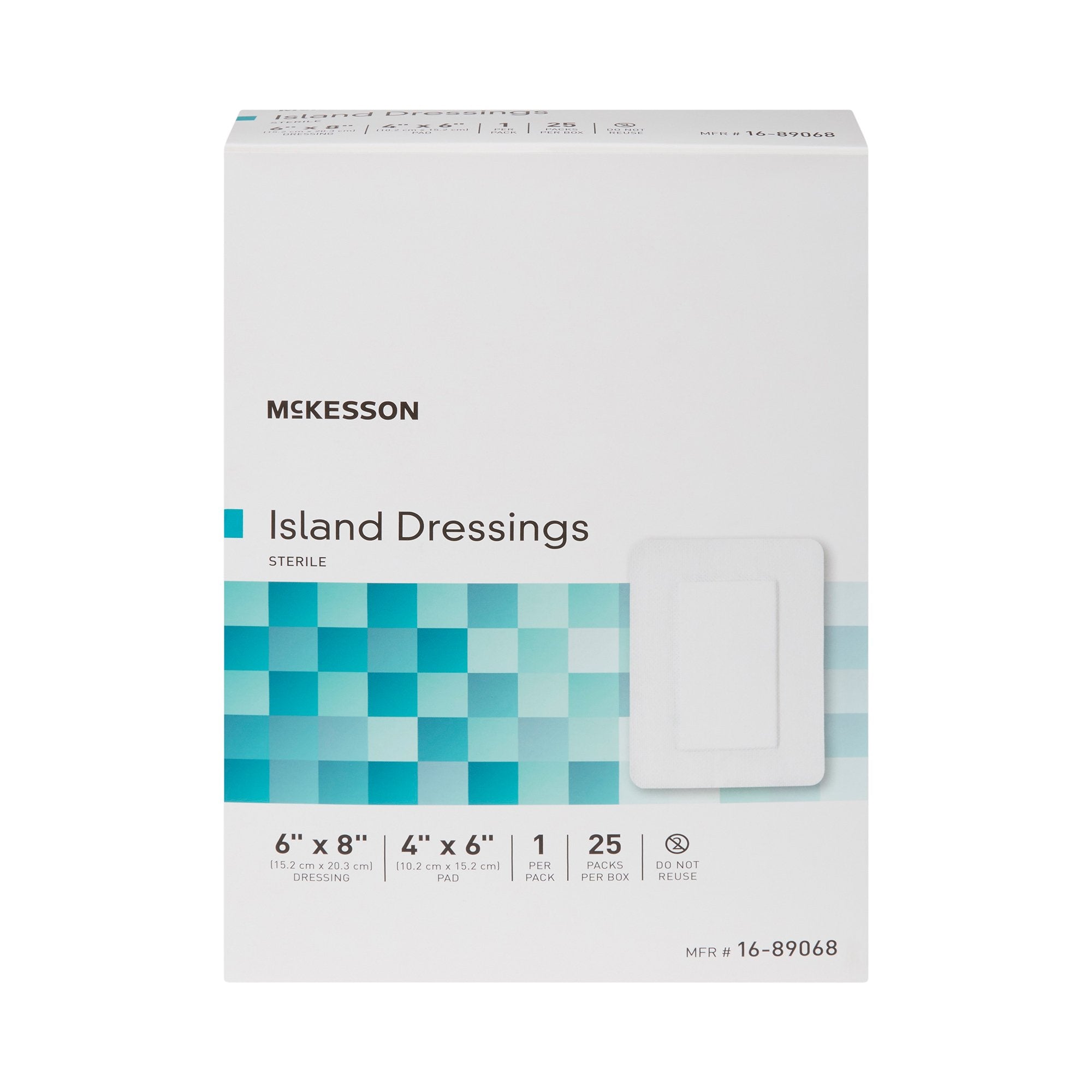 Adhesive Dressing McKesson 6 X 8 Inch Polypropylene / Rayon Rectangle White Sterile
