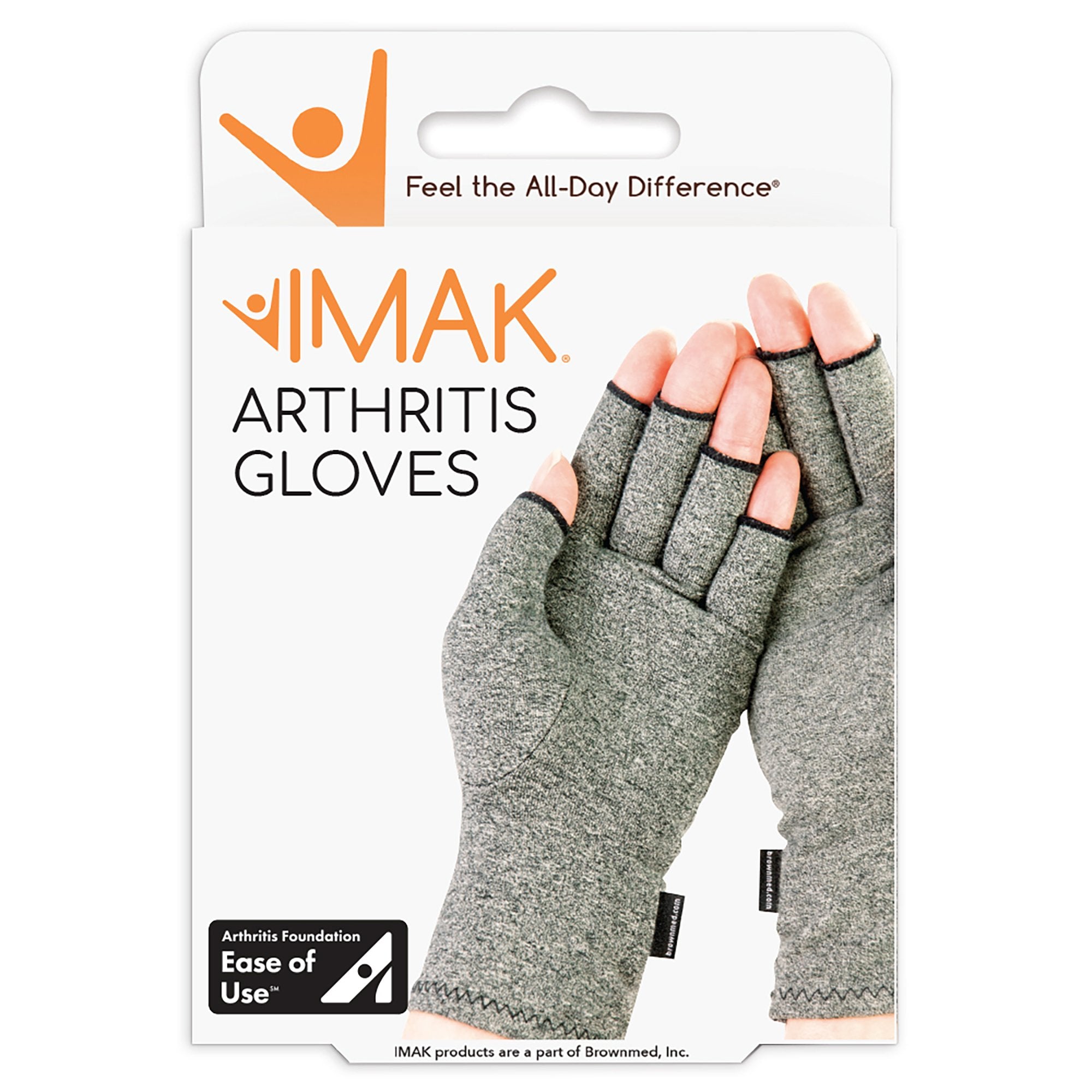 Arthritis Glove IMAK® Compression Open Finger X-Small Over-the-Wrist Length Hand Specific Pair Cotton / Lycra®