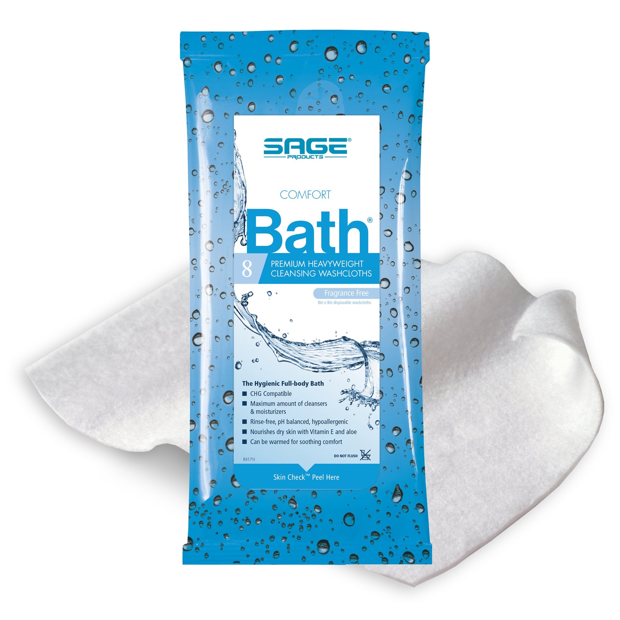 Rinse-Free Bath Wipe Comfort Bath® Soft Pack Unscented 8 Count