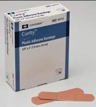 Adhesive Strip Curity™ 3/4 X 3 Inch Plastic Rectangle Tan Sterile