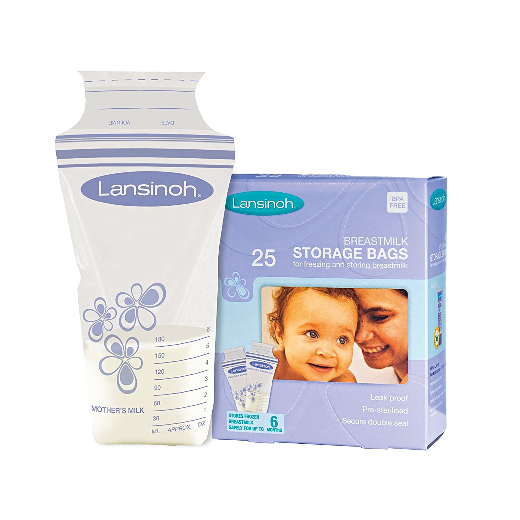 Breast Milk Storage Bag Lansinoh® 6 oz. Polyethylene