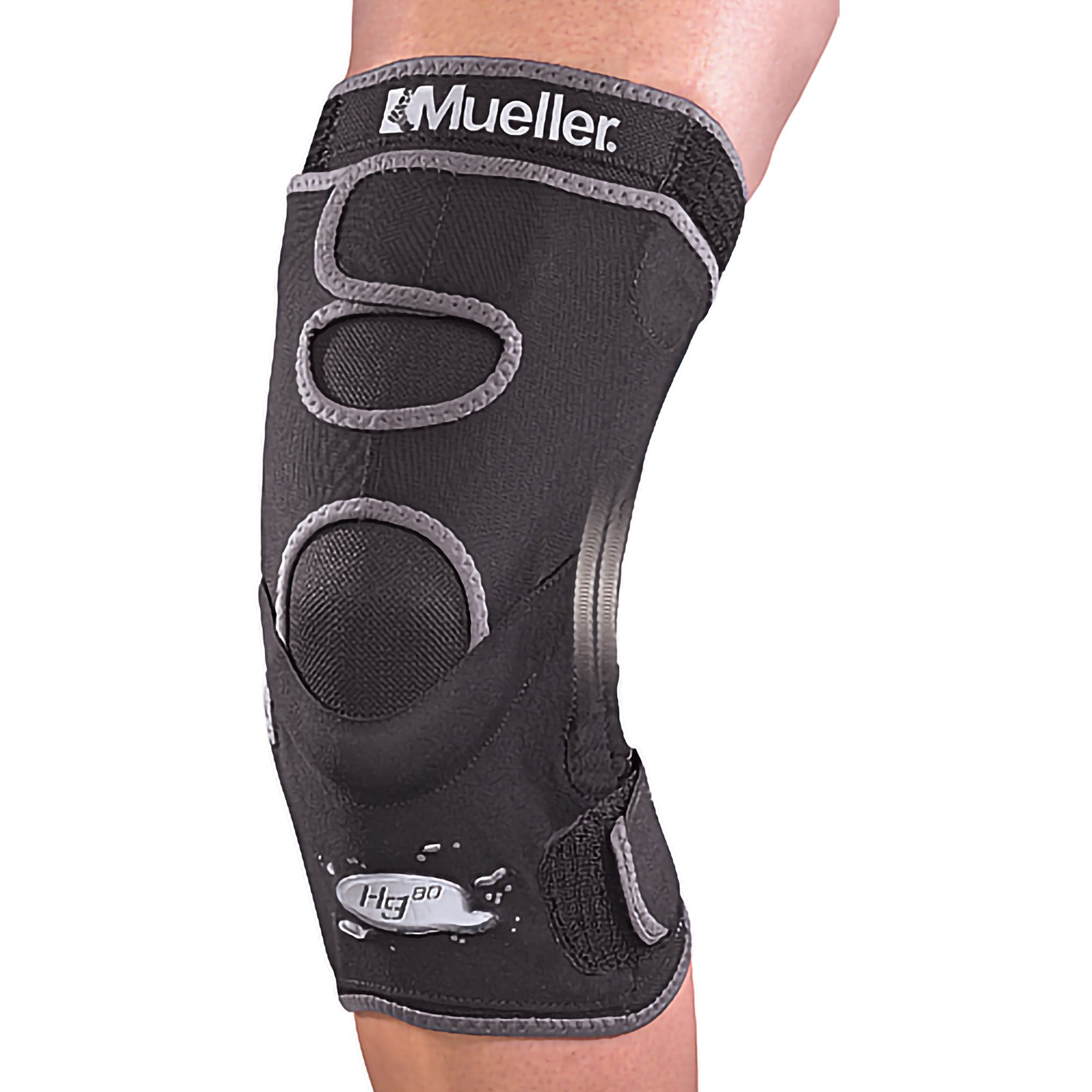Knee Brace Hg80® Medium Pull-On / Hook and Loop Strap 14 to 16 Inch Knee Circumference Left or Right Knee