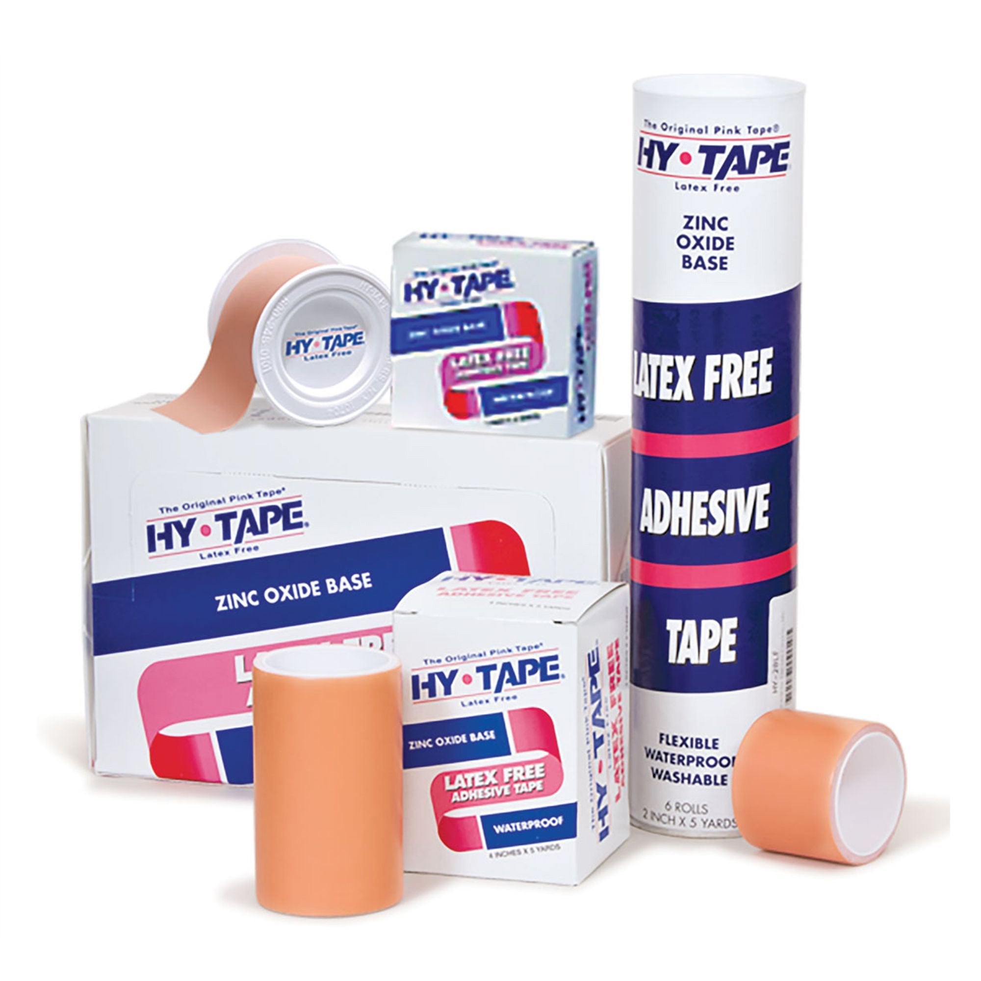 Waterproof Medical Tape Hy-Tape® Pink 2 Inch X 5 Yard Zinc Oxide Adhesive Zinc Oxide NonSterile