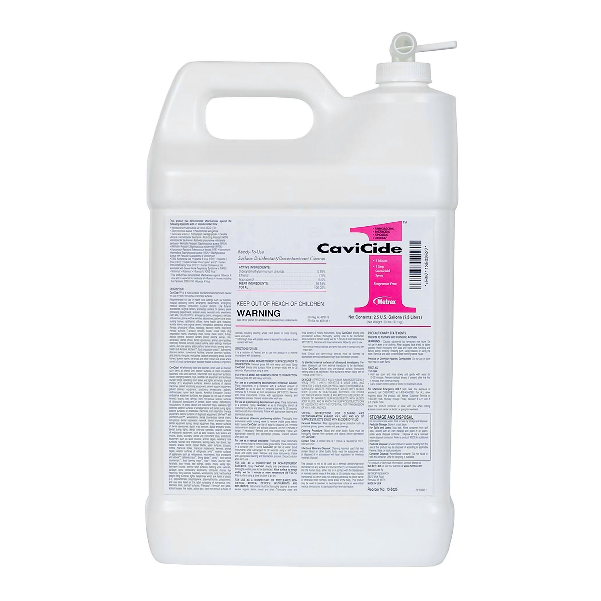 CaviCide1™ Surface Disinfectant Cleaner Alcohol Based Manual Pour Liquid 2.5 gal. Jug Alcohol Scent NonSterile