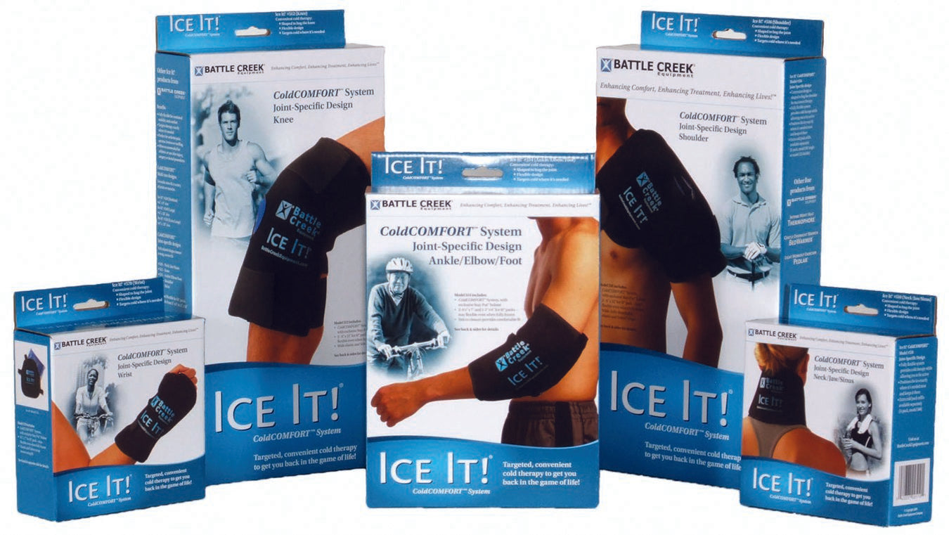 Cold Pack Ice It!® F-Pack Single Ankle / Elbow / Foot 4-1/2 X 7 Inch Vinyl / Gel Reusable