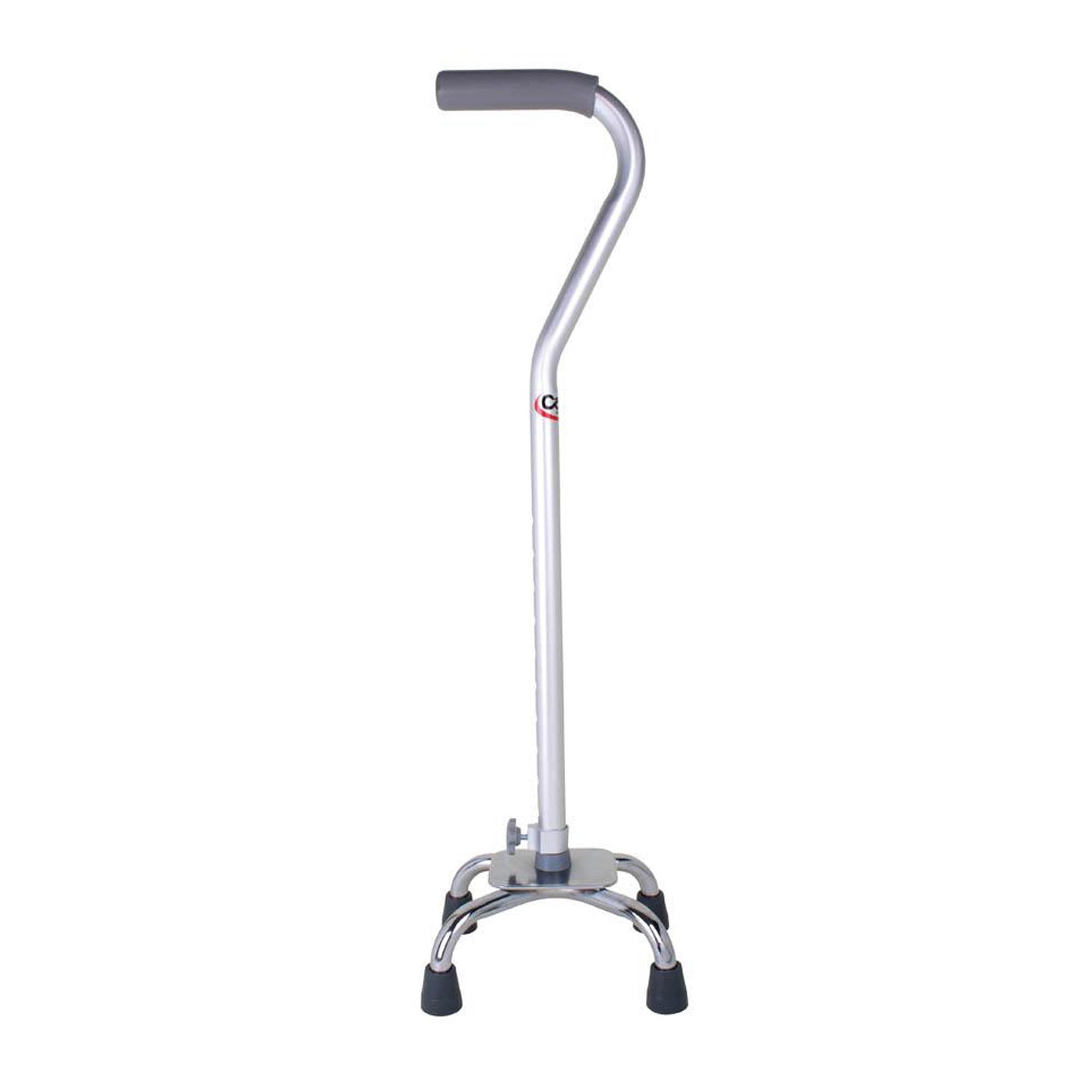 Offset Cane Carex® Aluminum 28 to 37 Inch Height Silver