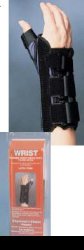 Wrist Brace with Thumb Spica Premier® Aluminium / Foam / Nylon / Plastic / Polyester Left Hand Black X-Small