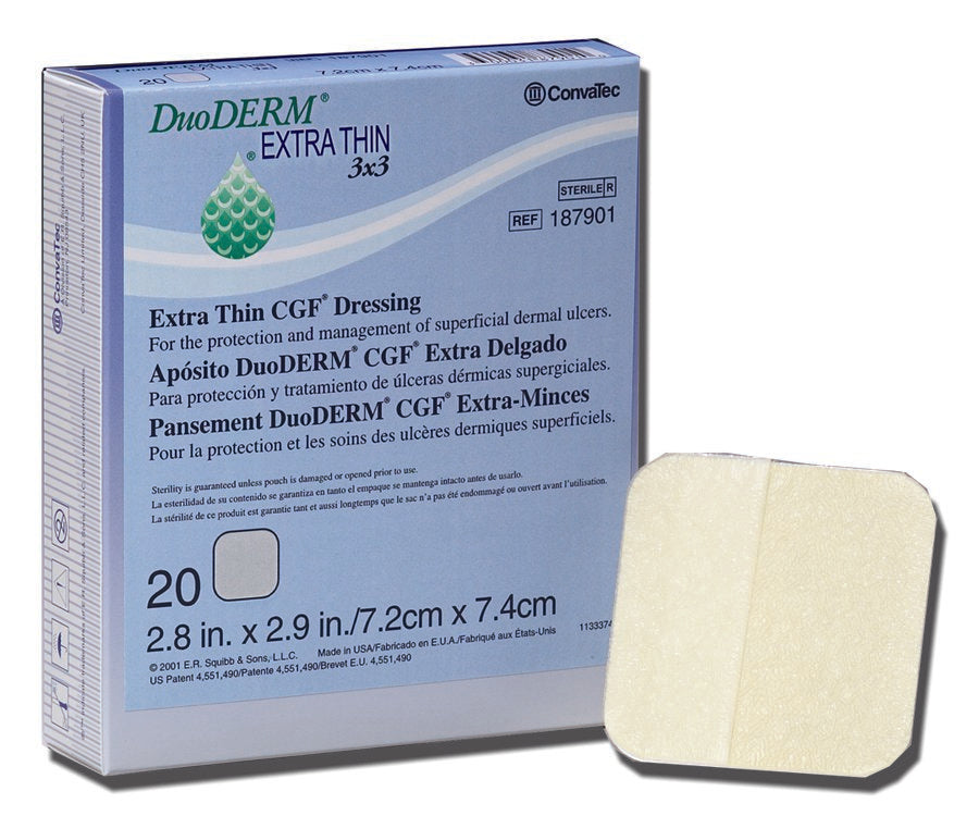 Thin Hydrocolloid Dressing DuoDERM® Extra Thin 2 X 8 Inch Rectangle