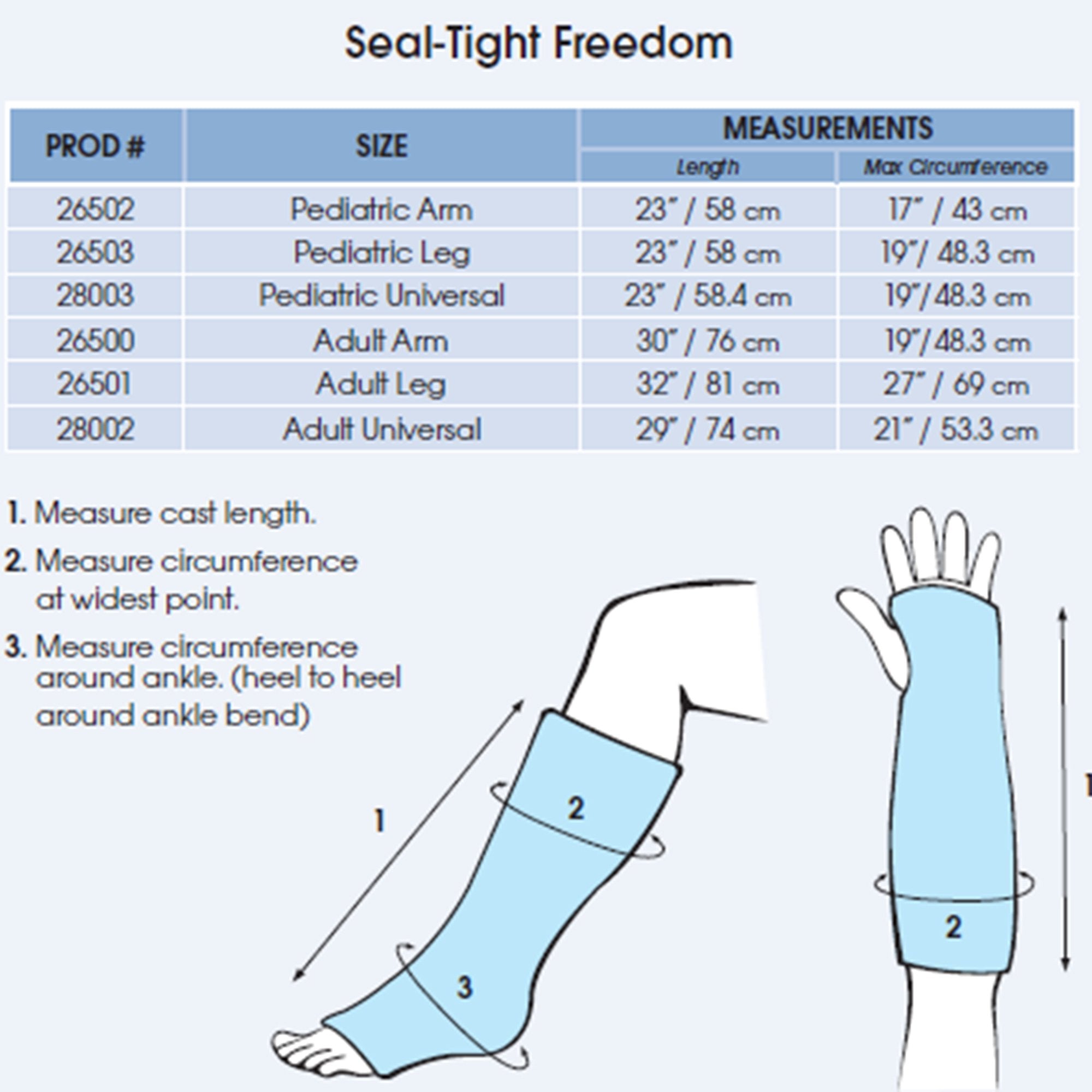 Full Leg Cast Protector SEAL-TIGHT® Polyvinyl 32 Inch