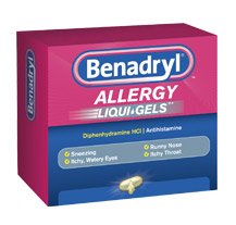 Allergy Relief Benadryl® 25 mg Strength Capsule 24 per Box