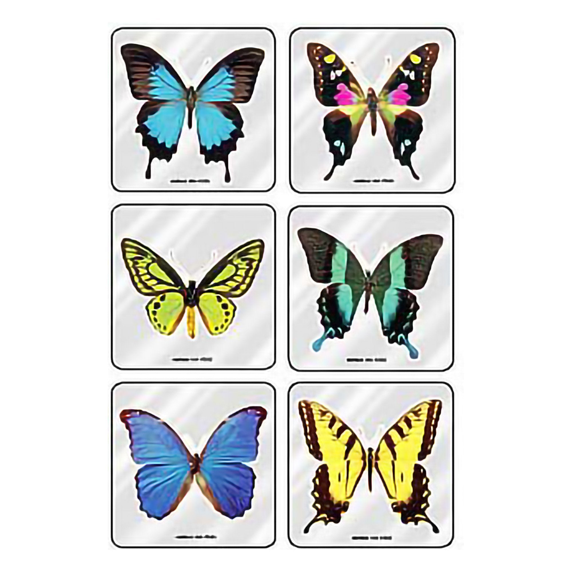 MiniBadges™ 75 per Roll Foil Butterflies Sticker 2-1/2 Inch